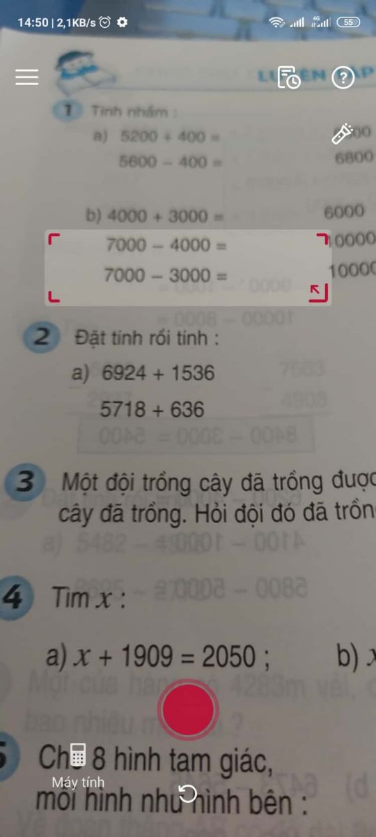 giải toán trên điện thoại