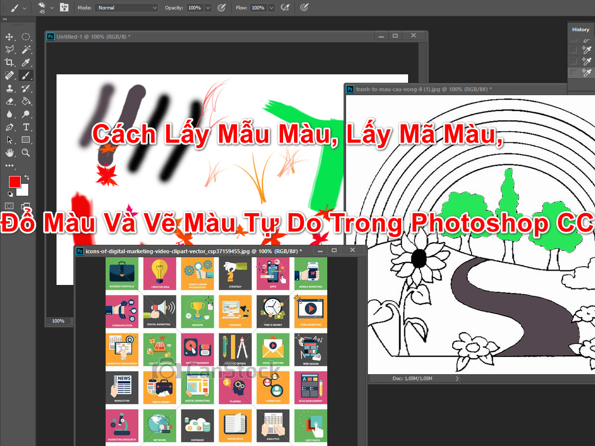 Cách đổ màu cơ bản trong Photoshop