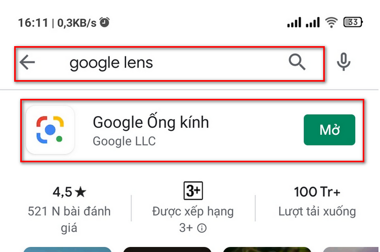 cài đặt google lens