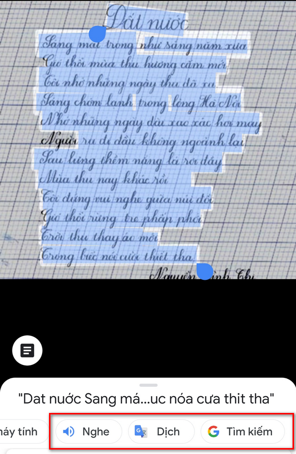 tính năng khác của google lens