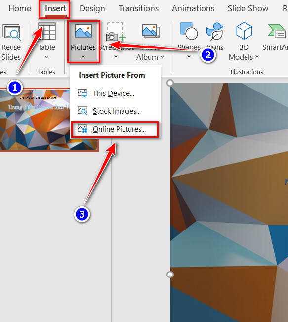 chèn hình ảnh vào powerpoint