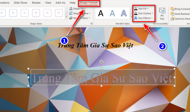 định dạng chữ nghệ thuật
