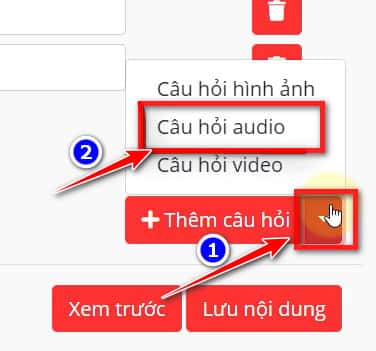 Tạo câu hỏi bằng âm thanh