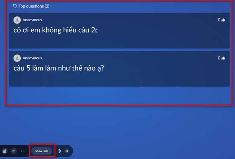 giáo viên xem câu hỏi