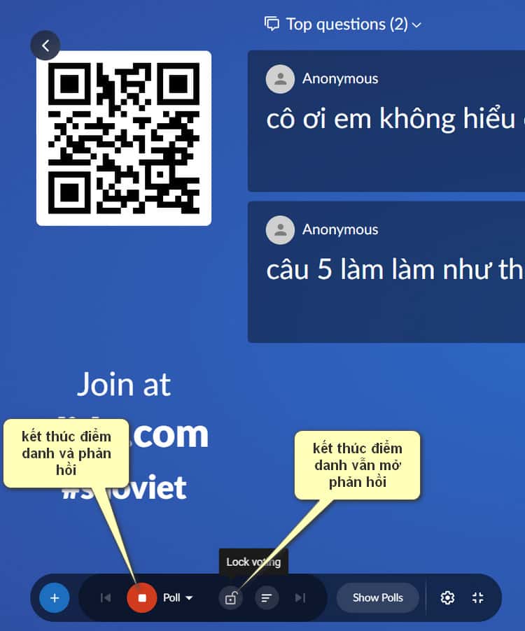 kết thúc điểm danh